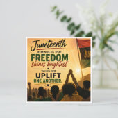 Juneteenth-Feierkarte (Stehend Vorderseite)