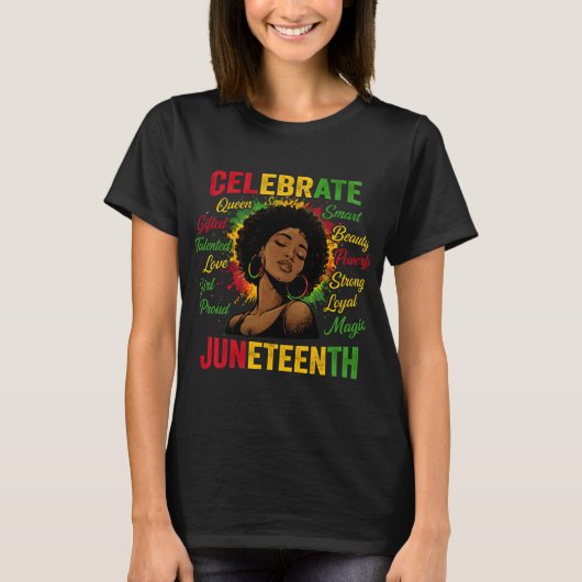 Juneteenth feiern T-Shirt (Vorderseite)