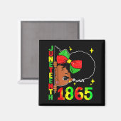 Juneteenth feiert 1865 süße schwarze Mädchen Kinde Magnet (Vorderseite/Rückseite)