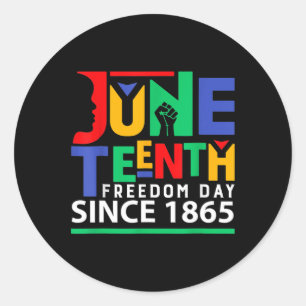 Juneteenth feiert Black Freedom Funny Women Männer Runder Aufkleber