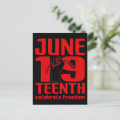 Juneteenth feiert Freiheit Juneteenth 2026 Feiertagspostkarte (Stehend Vorderseite)