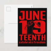 Juneteenth feiert Freiheit Juneteenth 2026 Feiertagspostkarte (Vorne/Hinten)