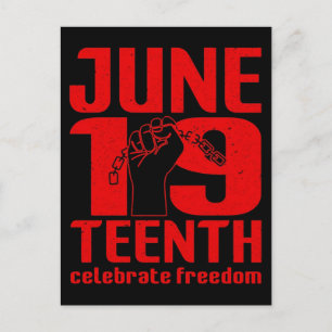 Juneteenth feiert Freiheit Juneteenth 2026 Feiertagspostkarte