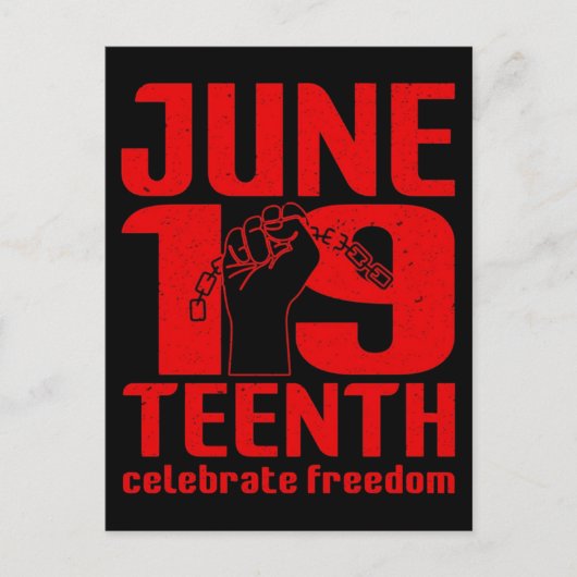 Juneteenth feiert Freiheit Juneteenth 2026 Feiertagspostkarte (Vorderseite)