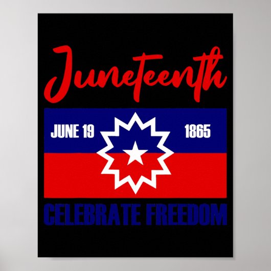 Juneteenth feiert Freiheit rot weiß blau Poster (Vorne)