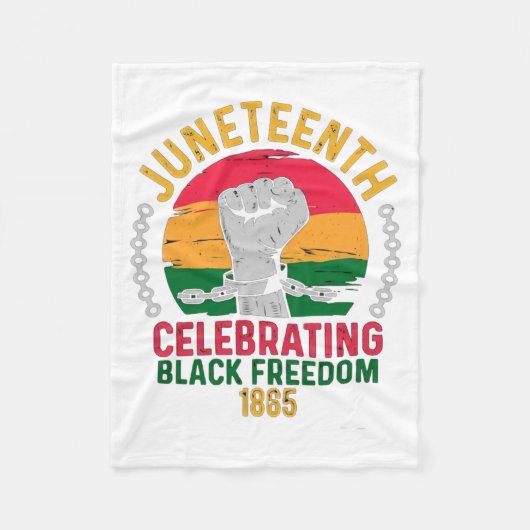 Juneteenth feiert schwarze Freiheit 1865 Fleecedecke (Vorderseite)