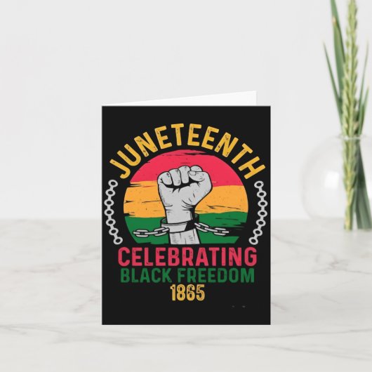 Juneteenth feiert schwarze Freiheit 1865 Karte (Vorderseite)