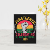 Juneteenth feiert schwarze Freiheit 1865 Karte (Gelbe Blume)