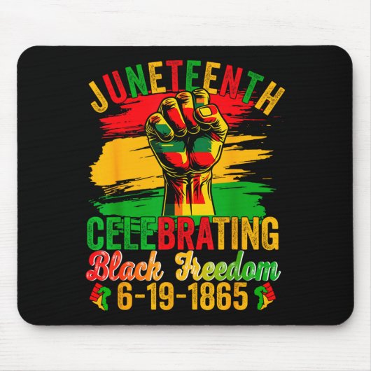 Juneteenth feiert schwarze Freiheit 1865 Männer Mousepad (Vorne)