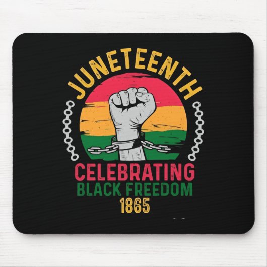 Juneteenth feiert schwarze Freiheit 1865 Mousepad (Vorne)