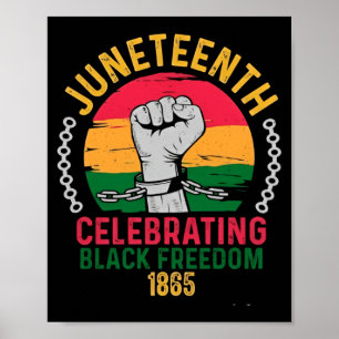 Juneteenth feiert schwarze Freiheit 1865 Poster