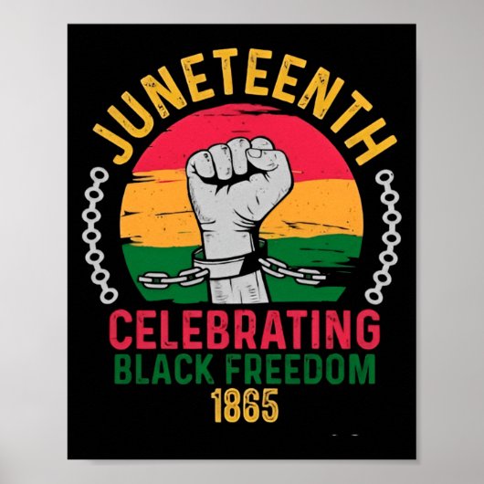 Juneteenth feiert schwarze Freiheit 1865 Poster (Vorne)