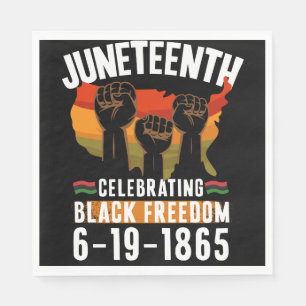 Juneteenth feiert schwarze Freiheit 186 Afrika Serviette