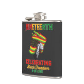 Juneteenth feiert schwarze Freiheit 6 19 1865 Flachmann (Links)