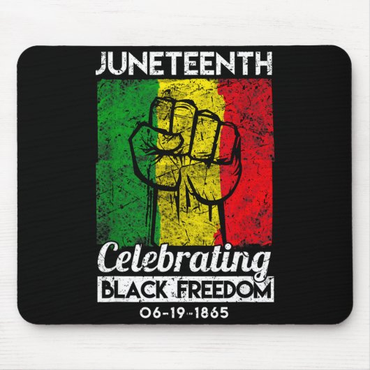 Juneteenth feiert schwarze Freiheit Afrikanisch Mousepad (Vorne)