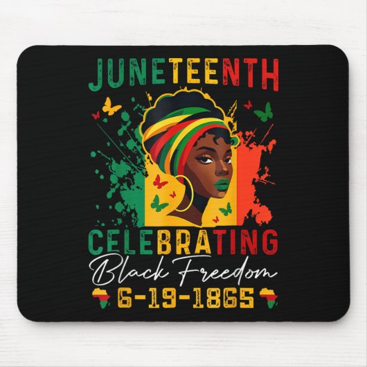Juneteenth feiert schwarze Freiheit Juneteenth 18 Mousepad (Vorne)