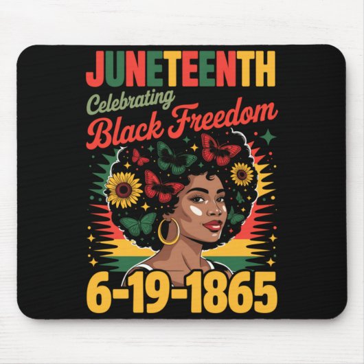 Juneteenth feiert schwarze Freiheit schwarze Gesch Mousepad (Vorne)