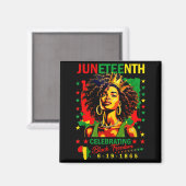 Juneteenth feiert schwarzen Freiheitstag Mädchen F Magnet (Vorderseite/Rückseite)