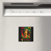 Juneteenth feiert schwarzen Freiheitstag Mädchen F Magnet (In Situ (Geschirrspüler))