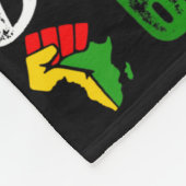 Juneteenth feiert schwarzen König schwarze Freihei Fleecedecke (Ecke)