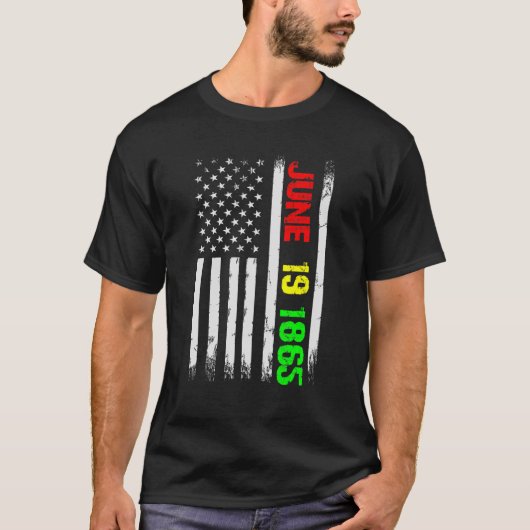 Juneteenth Flag June 19 1865 Black History Junetee T-Shirt (Vorderseite)