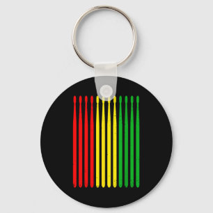 Juneteenth-Flagge Drumsticks lustige Schlagzeuger Schlüsselanhänger