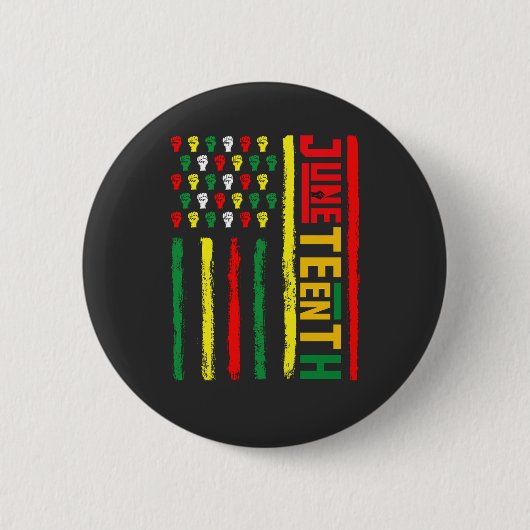 Juneteenth-Flagge feiert schwarze Freiheit 1865 Button (Vorderseite)