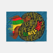 Juneteenth-Flagge schwarze Geschichte Stolz afrika Fleecedecke (Vorderseite (Horizontal))