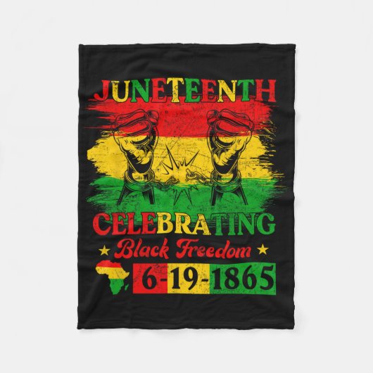 Juneteenth-Flagge zum Feiern der schwarzen Freihei Fleecedecke (Vorderseite)
