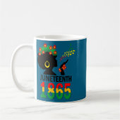 Juneteenth Frauen Mädchen Kinder Flagge 1865 Afro Kaffeetasse (Links)