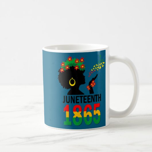 Juneteenth Frauen Mädchen Kinder Flagge 1865 Afro Kaffeetasse (Rechts)