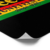 Juneteenth Free-ish Since 1865 Celebration Black M Poster (Ecke)