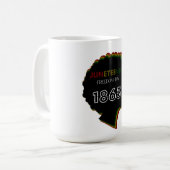 Juneteenth Freedom Day 1865 Feierdesign Kaffeetasse (Vorderseite Links)
