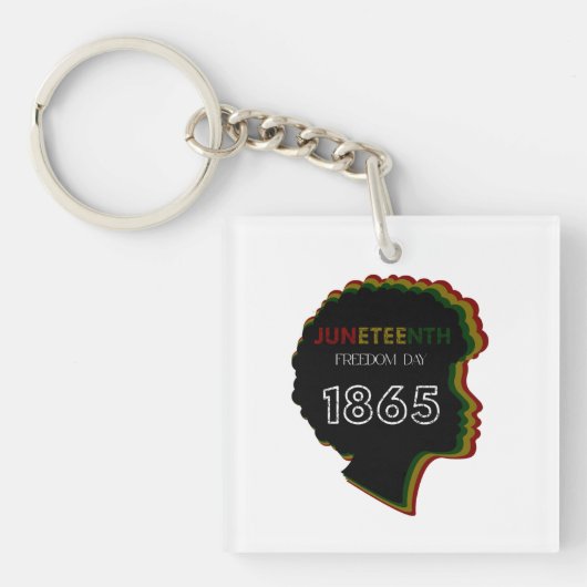 Juneteenth Freedom Day 1865 Feierdesign Schlüsselanhänger (Vorderseite)