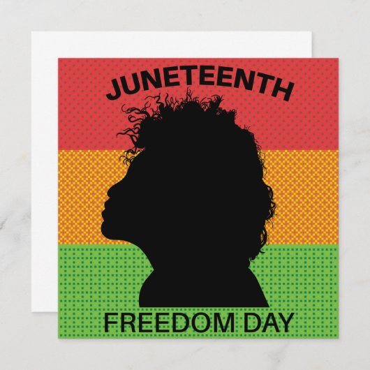Juneteenth Freedom Day, Flag Pattern Einladung (Vorne/Hinten)