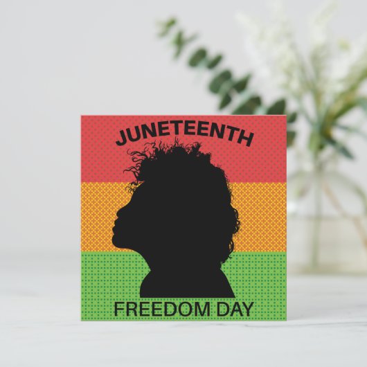 Juneteenth Freedom Day, Flag Pattern Einladung (Stehend Vorderseite)