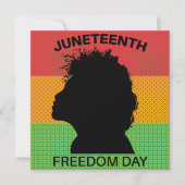 Juneteenth Freedom Day, Flag Pattern Einladung (Vorderseite)