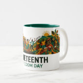 Juneteenth Freedom Day Zweifarbige Tasse (VorderseiteRechts)