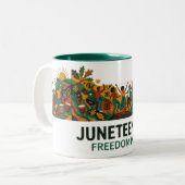 Juneteenth Freedom Day Zweifarbige Tasse (Vorderseite Links)