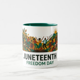 Juneteenth Freedom Day Zweifarbige Tasse
