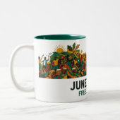 Juneteenth Freedom Day Zweifarbige Tasse (Links)