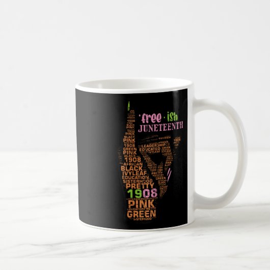 Juneteenth Freeish Pinky 1908 Black African Americ Kaffeetasse (Rechts)