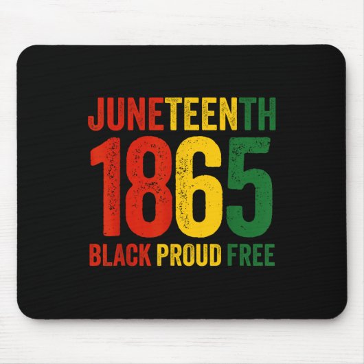 Juneteenth Freeish seit 1865 Schwarze Geschichte F Mousepad (Vorne)