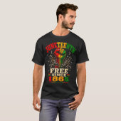 Juneteenth Frei Seit 1865 Erhobene Faust T-Shirt (Vorne ganz)