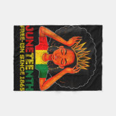 Juneteenth frei seit 1865 schwarzer Stolz Frauen Fleecedecke (Vorderseite (Horizontal))