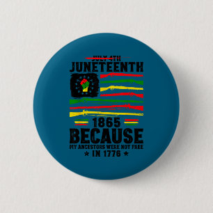 Juneteenth Freiheit 1865 Rechte afrikanisch schwar Button
