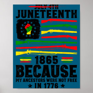 Juneteenth Freiheit 1865 Rechte afrikanisch schwar Poster