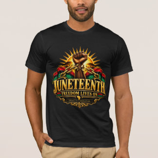 Juneteenth Freiheit lebt weiter an gebrochenen Ket T-Shirt