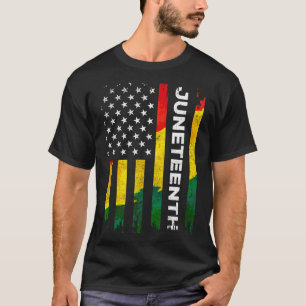 Juneteenth Freiheitstag amerikanische Flagge schwa T-Shirt