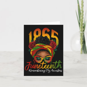 Juneteenth Gedenken an meine Vorfahren Black Women Karte